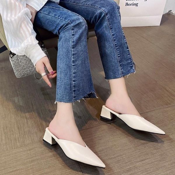 slippers women pointed high heels summer shoes fashion luxury thin slides slip loafers mules black female party
slippers women pointed high heels summer shoes fashion luxury thin slides slip loafers mules black female party