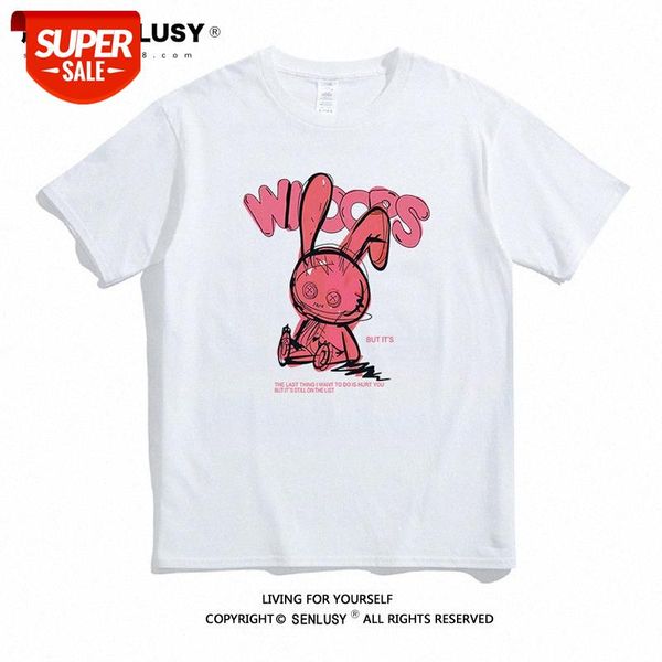 net red rabbit pure cotton short-sleeved plus size 0 kg can wear couple t-shirt 1 tee #v09s, White;black
net red rabbit pure cotton short-sleeved plus size 0 kg can wear couple t-shirt 1 tee #v09s, White;black
