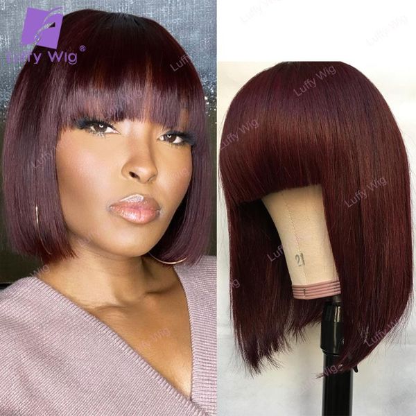 hair bulks 99j short bob with bangs brazilian human 12inch 150% full machine made o scalp for women luffy, Black
hair bulks 99j short bob with bangs brazilian human 12inch 150% full machine made o scalp for women luffy, Black