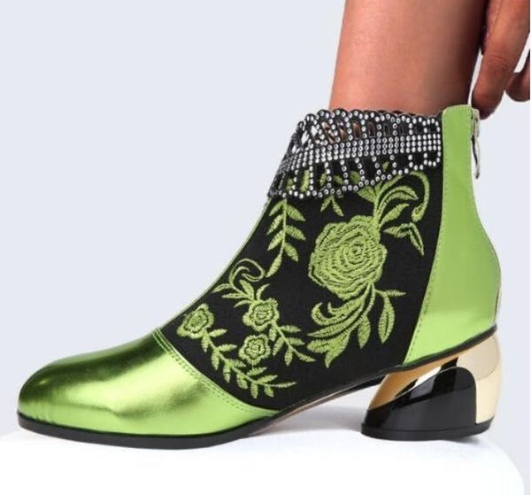 boots 2021 ankle women's shoes leather embroidery ethnic bohemia zipper spring autumn ladies, Black
boots 2021 ankle women's shoes leather embroidery ethnic bohemia zipper spring autumn ladies, Black