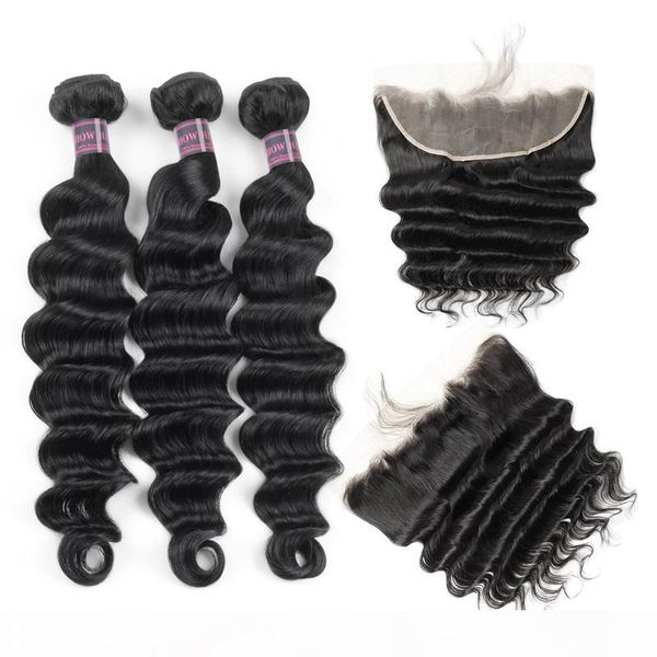 brazilian hair loose deep human hair bundles with closure kinky curly straight 3 4 bundles with lace frontal peruvian body wave loose wave, Black
brazilian hair loose deep human hair bundles with closure kinky curly straight 3 4 bundles with lace frontal peruvian body wave loose wave, Black