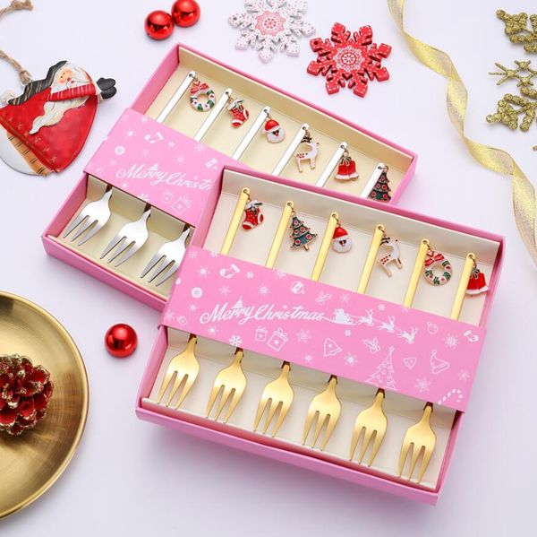 christmas ornaments coffee spoon stainless spoons fork tableware christmas gift box set decorations new year xmas 6pcs/set
christmas ornaments coffee spoon stainless spoons fork tableware christmas gift box set decorations new year xmas 6pcs/set