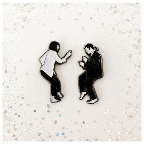 pins, brooches pulp fiction enamel pin set lapel pins badge, Gray