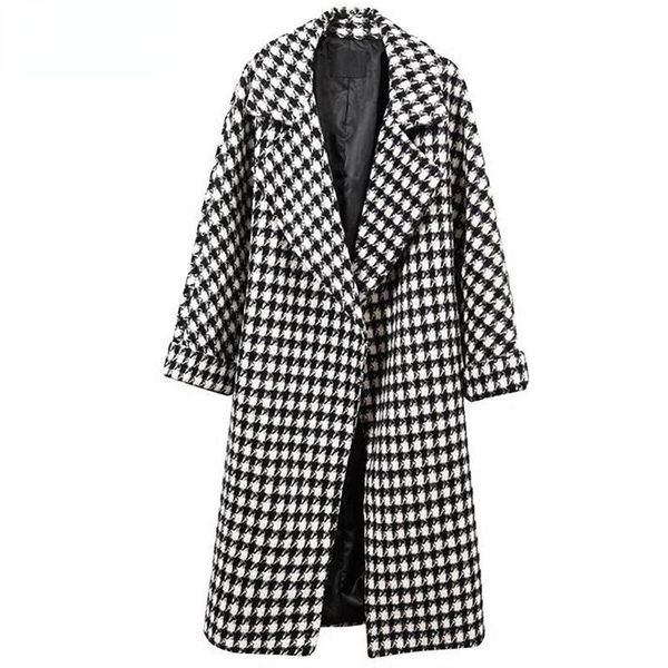 women's wool & blends winter coat women thick warm black white plaid casual long trench female turn-down collar baggy 2021 jaquetas
women's wool & blends winter coat women thick warm black white plaid casual long trench female turn-down collar baggy 2021 jaquetas