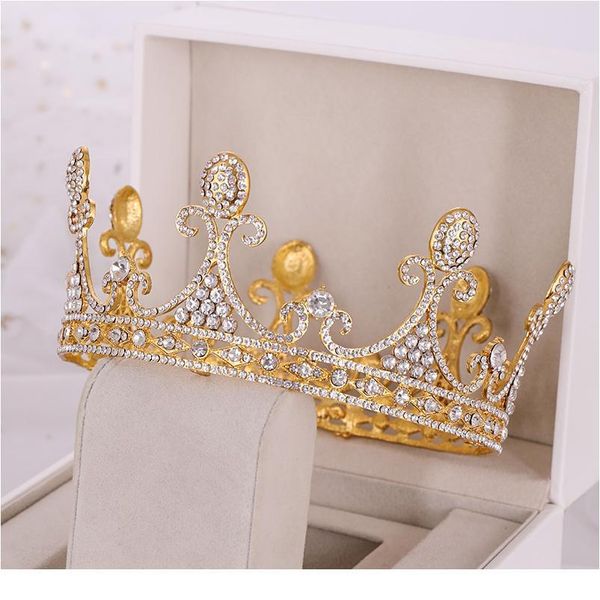 trendy golden wedding round crown tiara crystal rhinestone bridal hair accessories headdress wedding hair jewelry roy qylnsd
trendy golden wedding round crown tiara crystal rhinestone bridal hair accessories headdress wedding hair jewelry roy qylnsd