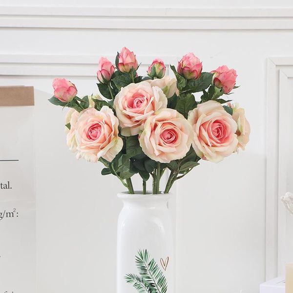 5 pcs new beautiful roses branch fleur silk artificial flowers wedding decoration rose flores artificiales fake flowers
5 pcs new beautiful roses branch fleur silk artificial flowers wedding decoration rose flores artificiales fake flowers