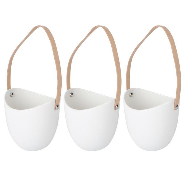 3pcs ceramic hanging planter hanging flowerpot flower arrangement pot (white)
3pcs ceramic hanging planter hanging flowerpot flower arrangement pot (white)