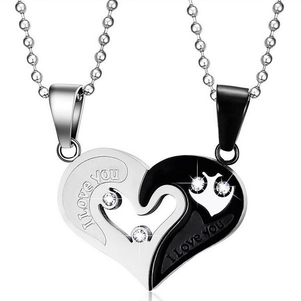 pendant necklaces heart couple necklace 316l stainless steel lovers & pendants broken promise puzzle, Silver
pendant necklaces heart couple necklace 316l stainless steel lovers & pendants broken promise puzzle, Silver