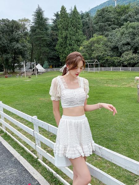 one-piece suits swimsuit 2021 fashion split three piece set conservative lace short sleeve spring bathing suit korean white
one-piece suits swimsuit 2021 fashion split three piece set conservative lace short sleeve spring bathing suit korean white