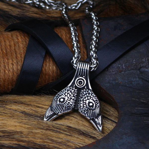 chains men nordic amulet raven skull double side viking necklace with valknut gift bag, Silver
chains men nordic amulet raven skull double side viking necklace with valknut gift bag, Silver