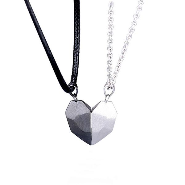 pendant necklaces 1pair magnetic couple heart shape necklace gothic punk style for men jewelry wedding lovers couples valentine's day g, Silver
pendant necklaces 1pair magnetic couple heart shape necklace gothic punk style for men jewelry wedding lovers couples valentine's day g, Silver