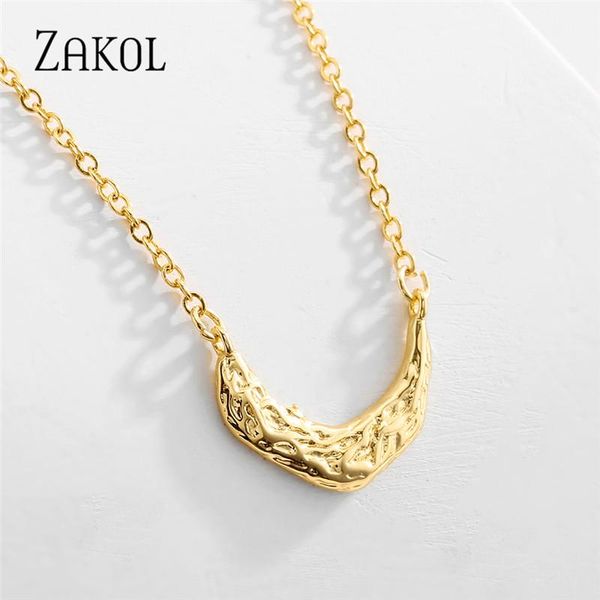 chains zakol 2021 fashion geometry gold color metal moon shape link chain pendant necklaces for women party jewelry np2218, Silver
chains zakol 2021 fashion geometry gold color metal moon shape link chain pendant necklaces for women party jewelry np2218, Silver