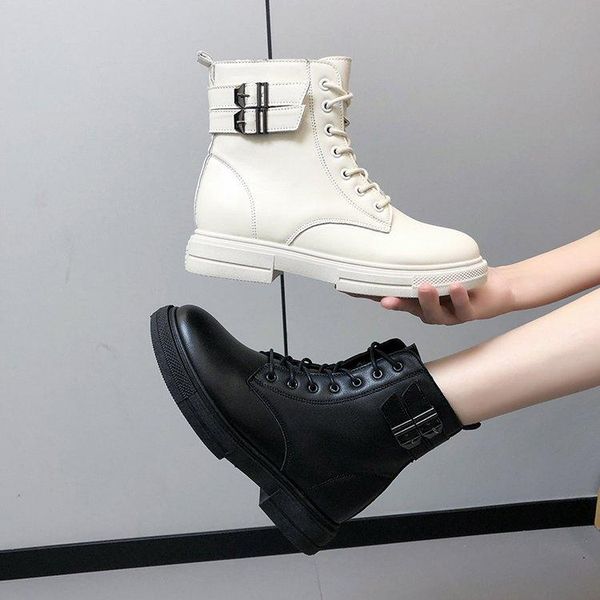 boots buckle women fashion round head winter comfortable snow light non-slip female warm lacing flat woman shoes, Black
boots buckle women fashion round head winter comfortable snow light non-slip female warm lacing flat woman shoes, Black