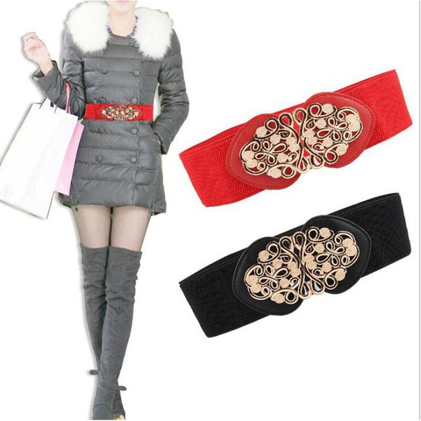 belts vintage openwork girdle flower decoration buckle extra wide belt women's national elastic, Black;brown
belts vintage openwork girdle flower decoration buckle extra wide belt women's national elastic, Black;brown