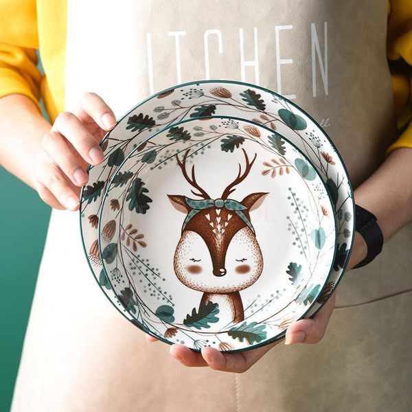 dishes & plates ins creative japanese cartoon forest deer ceramic bowl household plate cute salad soup kitchen tableware
dishes & plates ins creative japanese cartoon forest deer ceramic bowl household plate cute salad soup kitchen tableware