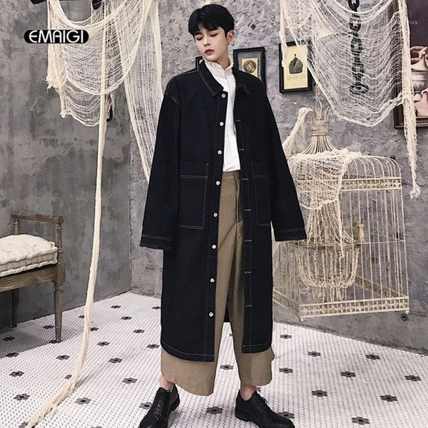 men spring autumn new couple long denim trench coat streetwear fashion casual loose cowboy cardigan jacket male overcoat1, Tan;black
men spring autumn new couple long denim trench coat streetwear fashion casual loose cowboy cardigan jacket male overcoat1, Tan;black
