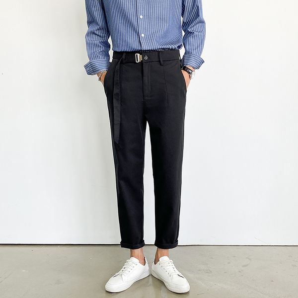 dressed business men of ankle length in casual straight line suit men's streetwear office social pants plus h2cd, Black
dressed business men of ankle length in casual straight line suit men's streetwear office social pants plus h2cd, Black