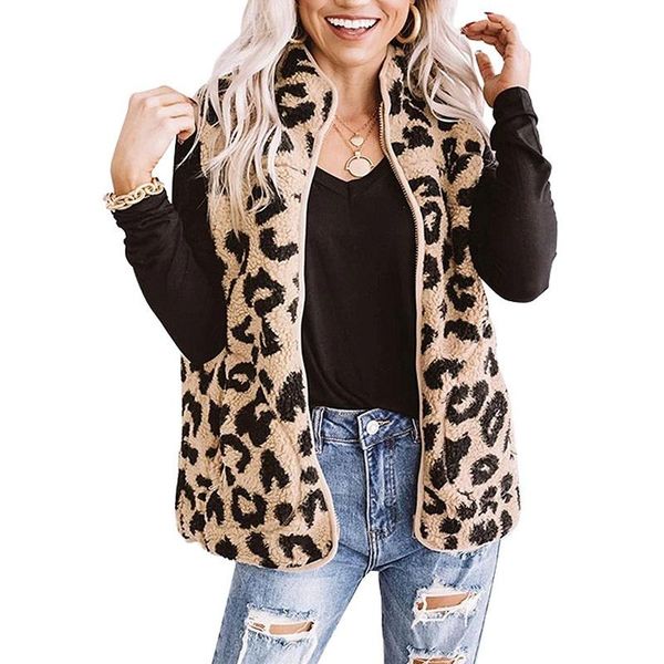 women's vests women vest winter 2021 loose waistcoat leopard ladies fashion zipper outwear casual retro coat jacket streetwear, Black;white
women's vests women vest winter 2021 loose waistcoat leopard ladies fashion zipper outwear casual retro coat jacket streetwear, Black;white