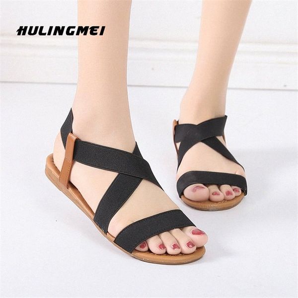 summer 2020 womens shoes classic elastic band flat sandals woman sewing rome open toe female sandals for women 43uj#, Black
summer 2020 womens shoes classic elastic band flat sandals woman sewing rome open toe female sandals for women 43uj#, Black