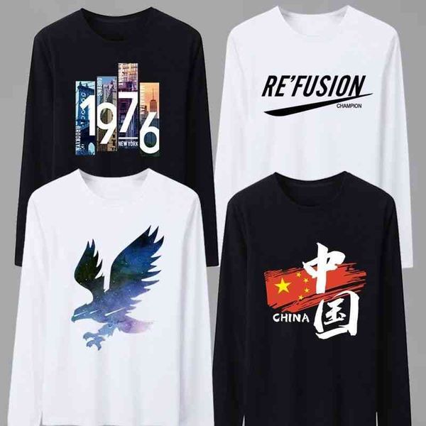 2021 autumn t-shirt student large size t youth korean men's long sve bottomed shirt, White;black
2021 autumn t-shirt student large size t youth korean men's long sve bottomed shirt, White;black