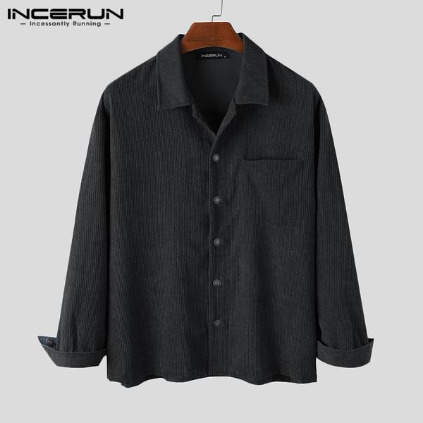 incerun men corduroy shirts long sleeve lapel buttons camisa casual solid chemise men pockets loose blusas streetwear plus size, White;black
incerun men corduroy shirts long sleeve lapel buttons camisa casual solid chemise men pockets loose blusas streetwear plus size, White;black