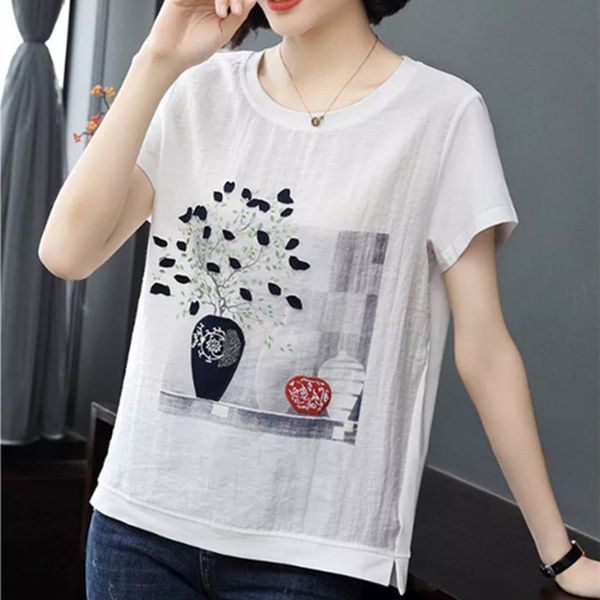 2021 new summer women's plus tshirts cotton female leisure printed short sleeve white t-shirt 4xl csun
2021 new summer women's plus tshirts cotton female leisure printed short sleeve white t-shirt 4xl csun