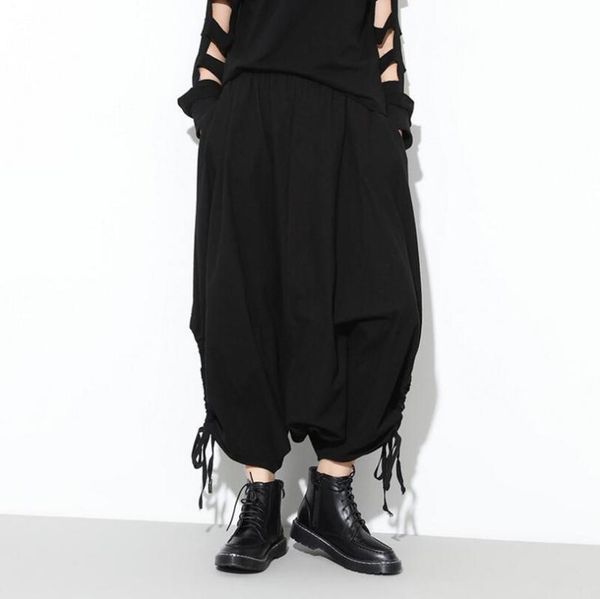 women's pants & capris europe and the united states large size spring autumn loose elastic waist low crotch harem casual trousers, Black;white
women's pants & capris europe and the united states large size spring autumn loose elastic waist low crotch harem casual trousers, Black;white