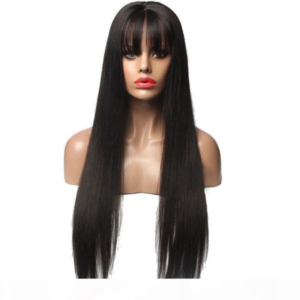 natural human hair wigs with bangs for black women pre plucked silky straight virgin peruvian hair glueless long lace front wigs bangs, Black;brown
natural human hair wigs with bangs for black women pre plucked silky straight virgin peruvian hair glueless long lace front wigs bangs, Black;brown