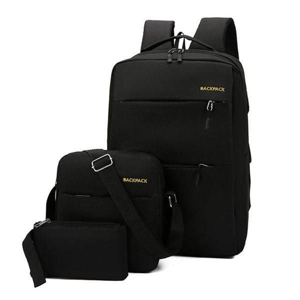 backpack women men simple waterproof three-piece casual multi-functional business bagpack usb charging travel bag mochila
backpack women men simple waterproof three-piece casual multi-functional business bagpack usb charging travel bag mochila
