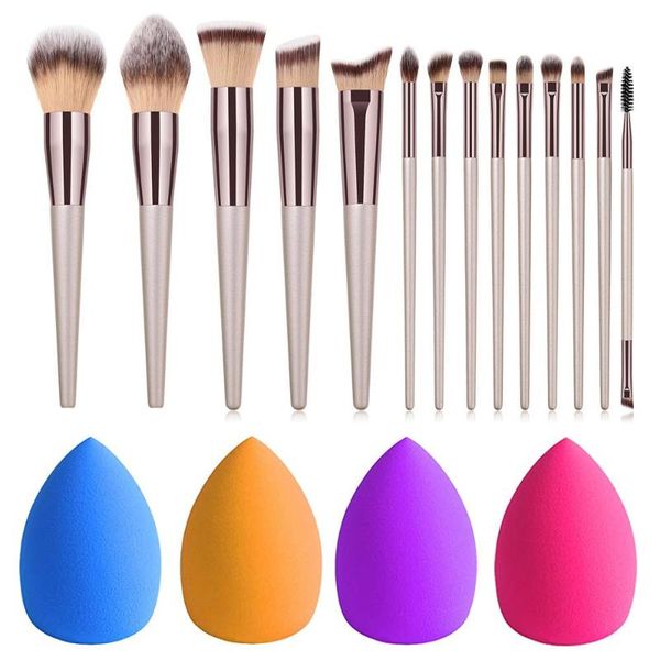 makeup brushes professional champagne set with sponge face powder foundation eyeliner eyeshadow for cosmetics kit
makeup brushes professional champagne set with sponge face powder foundation eyeliner eyeshadow for cosmetics kit