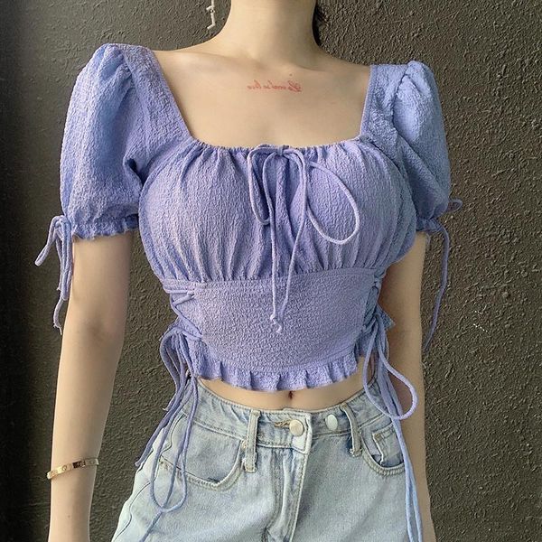 off shoulder women ladies shirt lady slash neck solid bandage ruffles bandage lace-up slim crop club high street 2021, White
off shoulder women ladies shirt lady slash neck solid bandage ruffles bandage lace-up slim crop club high street 2021, White