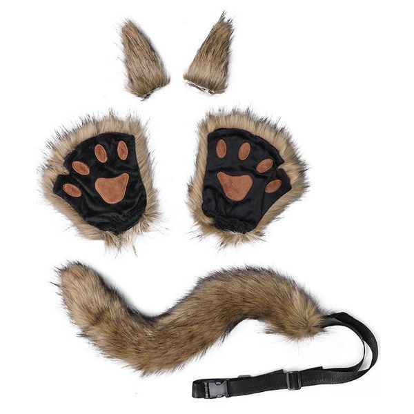 other event & party supplies 5pcs animal costume accessories set faux fur kitten wolf ears hair clips long tail plush gloves halloween cospl 
other event & party supplies 5pcs animal costume accessories set faux fur kitten wolf ears hair clips long tail plush gloves halloween cospl