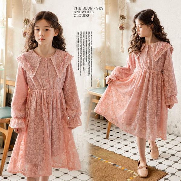 girl's dresses teenage girls lace dress spring autumn 2021 kids princess for clothing long sleeve children clothes, Red;yellow
girl's dresses teenage girls lace dress spring autumn 2021 kids princess for clothing long sleeve children clothes, Red;yellow