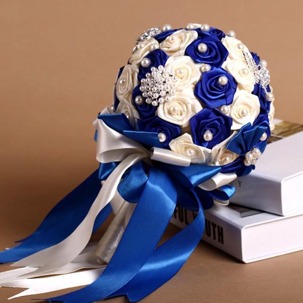 wedding bouquet in royal blue ivory color bridal bridesmaids bouquet artificial silk rose flowers home accessories
wedding bouquet in royal blue ivory color bridal bridesmaids bouquet artificial silk rose flowers home accessories