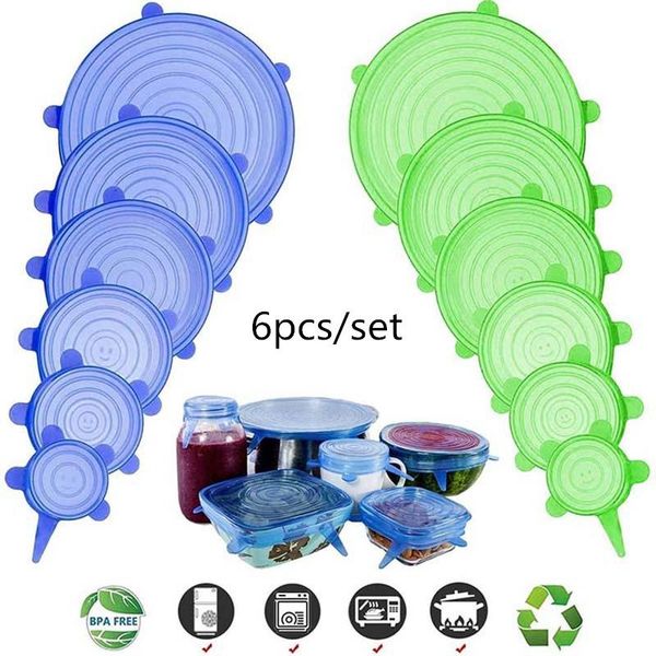 6pcs silicone caps silicone lids adaptable caps cap elastic cover cookware bowl reusable
6pcs silicone caps silicone lids adaptable caps cap elastic cover cookware bowl reusable