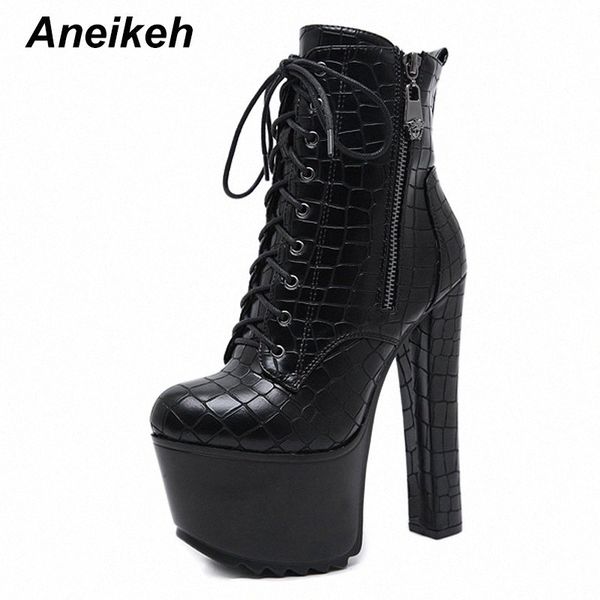aneikeh high platforms women cross tied ankle boots punk pu leather motorcycle boots night club shoes woman chunky heels 29ab#, Black
aneikeh high platforms women cross tied ankle boots punk pu leather motorcycle boots night club shoes woman chunky heels 29ab#, Black