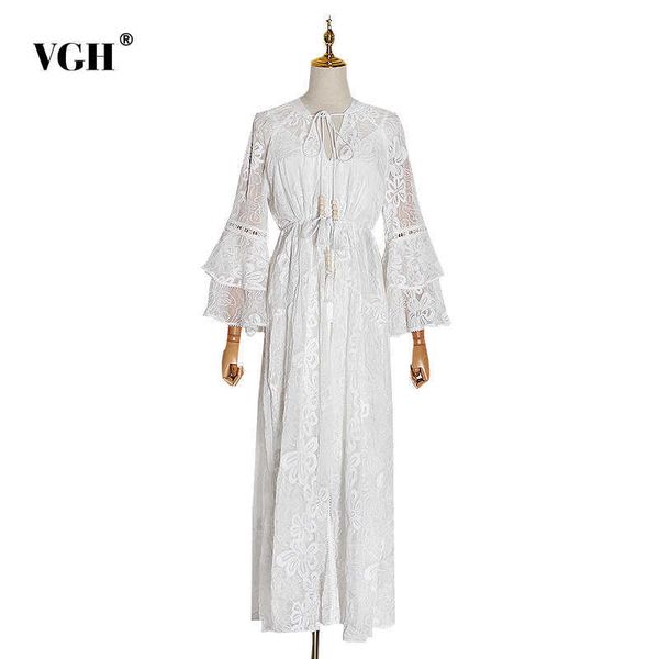 white embroidery tassel patchwork women dress v neck flare sleeve high waist lace up bowknot dresses female elegant autumn 210531, Black;gray
white embroidery tassel patchwork women dress v neck flare sleeve high waist lace up bowknot dresses female elegant autumn 210531, Black;gray