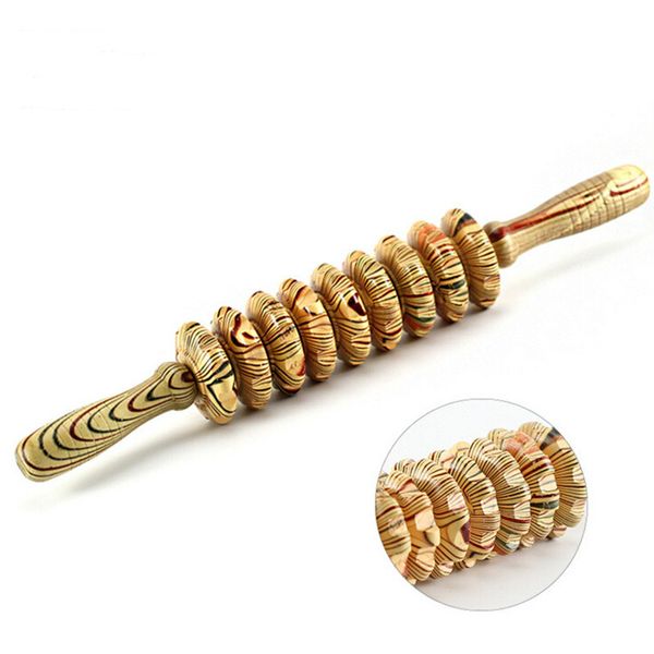 9-wheel wooden abdomen massager multifunctional fitness roller stick body anti cellulite waist massage muscle relax tool
9-wheel wooden abdomen massager multifunctional fitness roller stick body anti cellulite waist massage muscle relax tool