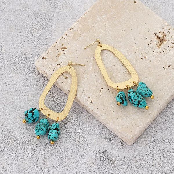 stud one pair gold plated brass earring post with semi-precious stone (be1013), Golden;silver
stud one pair gold plated brass earring post with semi-precious stone (be1013), Golden;silver