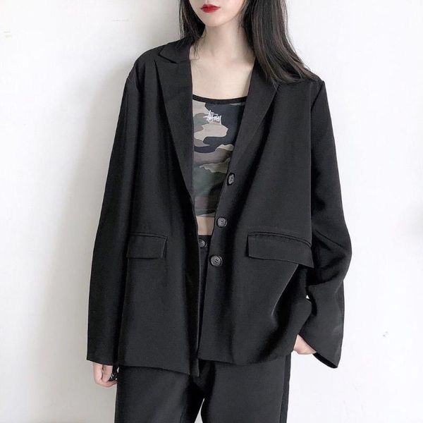 women's suits & blazers blazer women autumn and winter suit coat loose casual veste femme, White;black
women's suits & blazers blazer women autumn and winter suit coat loose casual veste femme, White;black