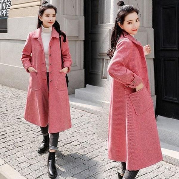 women's wool & blends 2021 autumn and winter ladies fashion comfortable simple personality wild slim woolen coat, Black
women's wool & blends 2021 autumn and winter ladies fashion comfortable simple personality wild slim woolen coat, Black