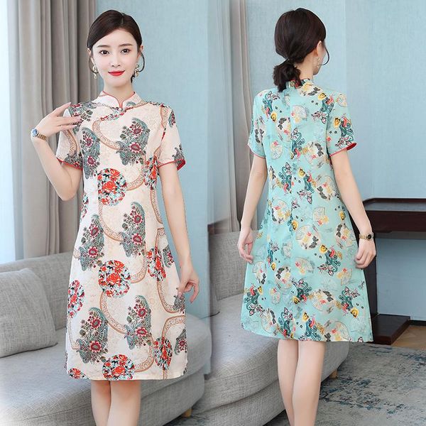 ethnic clothing printed short sleeve cheongsam dress for women 6xl plus size slim a line oblique buckle knee length formal elegant 2021, Red
ethnic clothing printed short sleeve cheongsam dress for women 6xl plus size slim a line oblique buckle knee length formal elegant 2021, Red