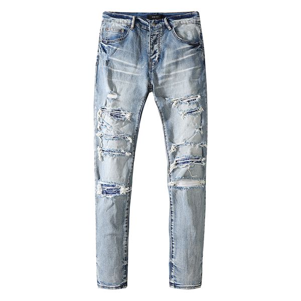 mens jeans with holes for old washing, leisure self-cultivation fashion trends in europe and america, Blue
mens jeans with holes for old washing, leisure self-cultivation fashion trends in europe and america, Blue