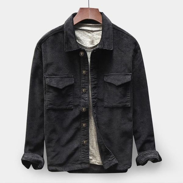 men's jackets 2021 spring autumn mens thin fashion jacket men solid color coat corduroy shirt long sleeve lapel collar button, Black;brown
men's jackets 2021 spring autumn mens thin fashion jacket men solid color coat corduroy shirt long sleeve lapel collar button, Black;brown
