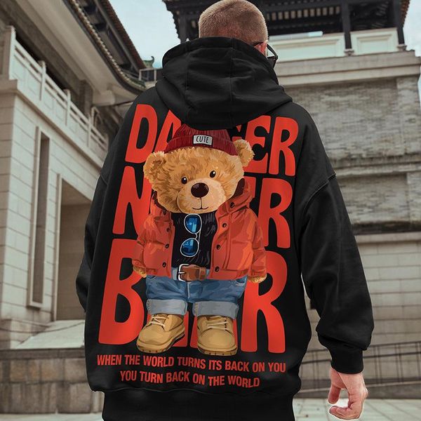 men's hoodies & sweatshirts oversized hoodie thickening and women's hip hop loose bear pullover sweatshirt fall/winter couple hara, Black
men's hoodies & sweatshirts oversized hoodie thickening and women's hip hop loose bear pullover sweatshirt fall/winter couple hara, Black
