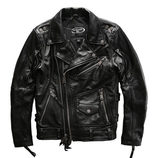 men's leather & faux genuine jacket man 100% real cow goats bomber moto biker gun cowhide clothes male winter coat, Black
men's leather & faux genuine jacket man 100% real cow goats bomber moto biker gun cowhide clothes male winter coat, Black