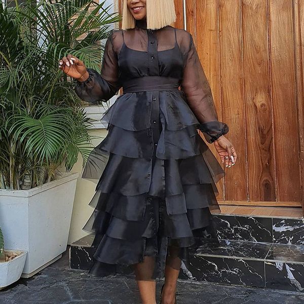 2021 new women black cake party ruffle see through transparent long sleeve plus size xl birthday event celebrity vestidos gown 4x76, Black;gray
2021 new women black cake party ruffle see through transparent long sleeve plus size xl birthday event celebrity vestidos gown 4x76, Black;gray