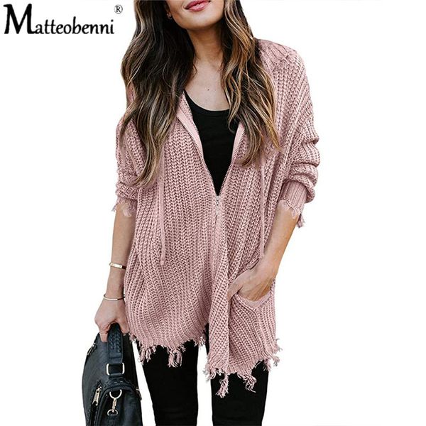 2021 new ripped solid women knitwear cardigan autumn winter fashion long sleeve zipper drawstring hooded casual loose sweaters c5d4, White;black
2021 new ripped solid women knitwear cardigan autumn winter fashion long sleeve zipper drawstring hooded casual loose sweaters c5d4, White;black
