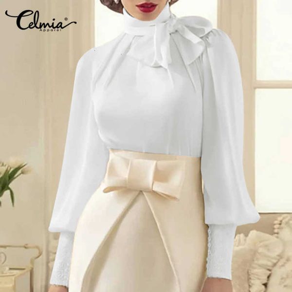 women's blouses & shirts blouses celmia elegant office lady women fashion long lantern sleeve autumn bandage bow female lace blusa rx9, White
women's blouses & shirts blouses celmia elegant office lady women fashion long lantern sleeve autumn bandage bow female lace blusa rx9, White