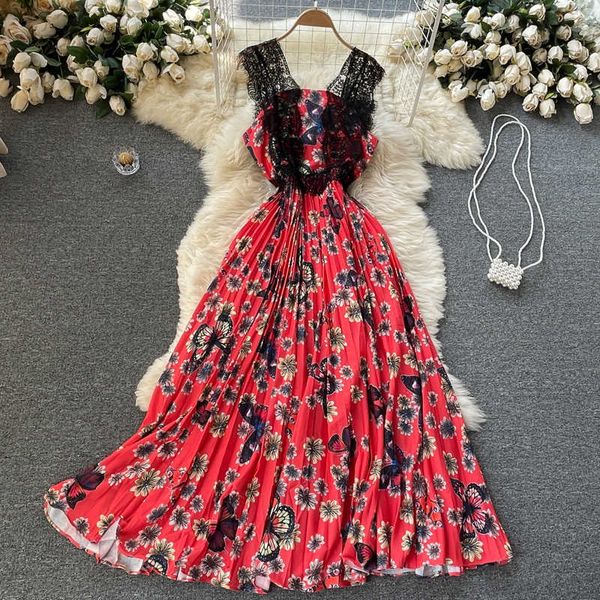 deat women printing lace pleated dress square collar sleeveless arrivals lady temperament fashion spring summer 11d579 210709, Black;gray
deat women printing lace pleated dress square collar sleeveless arrivals lady temperament fashion spring summer 11d579 210709, Black;gray